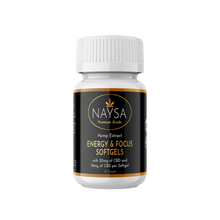 Load image into Gallery viewer, Energy & Focus Softgels with 20mg CBD & 10mg CBG