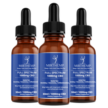 Load image into Gallery viewer, CBD Tincture 1000mg Full Spec - Natural
